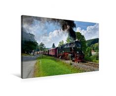 Calvendo Premium Textil-Leinwand 75 cm x 50 cm quer, Harzquerbahn bei Sorge | Wandbild, Bild auf Keilrahmen, Fertigbild auf echter Leinwand, Leinwanddruck Menschen Menschen