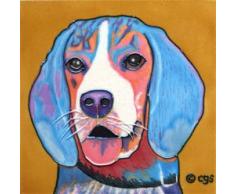 Barkley Beagle Deko-Fliese, Keramik, 15,2 x 15,2 cm