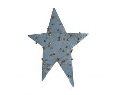 Creative Co-op Christbaumspitze aus Metall, in Glocken verpackt, Blau