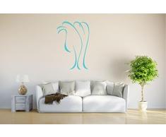 INDIGOS 4051095834052 Wandtattoo / Wandsticker - d276 sÃ¼Ães Kamel Afrika Zebu WÃ¼ste Lama Tribal, Vinyl, tÃ¼rkis, 160 x 108 x 1 cm