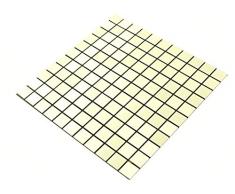 ROSEROSA schälen und Stick Fliesen Metall Duett für Küche, Wand Fliesen Aluminium Oberfläche: 5 Stück 11.81 inch X 11.81 inch Metal-502