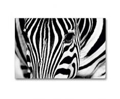 Premium Textil-Leinwand 90 x 60 cm Quer-Format Afrika: Nahaufnahme eines Steppenzebra in Botswana | Wandbild, HD-Bild auf Keilrahmen, Fertigbild auf hochwertigem Vlies, Leinwanddruck von Angelika Stern