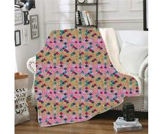 Soft BATFY rosa Meerjungfrauen-Decke aus Samt, Plüsch, gemütliche Fleece-Decke, perfekt für Couch Sofa oder Bett (rosa Meerjungfrau, 152,4 x 203,2 cm)