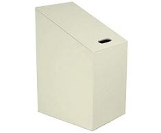 WS Bath Collections Diagonaler Wäschekorb aus Leder, Beige