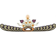 Indigos 4051719768978 Wandtattoo MF451 schÃ¶nes Ornament 40 x 12 cm