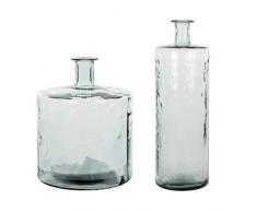 MICA Decorations Guan Glasflasche/Vase, Glas, transparent, H. 75 cm D. 25 cm