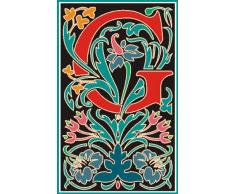 Indigos 4051719710786 Wandtattoo MF075 G Buchstabe wundervolles Ornament Pflanze Blume Tribal 40 x 24 cm