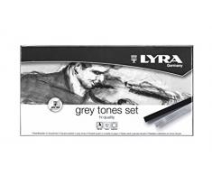 Lyra 5641122 Grey Tones Pastellkreiden, Pastellkreide, Grau, 17,4 x 9,0 x 2,0 cm