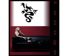 INDIGOS 4052166022545 Wandtattoo W137 Drache, Feuer, Fantasy Wandaufkleber 80 x 71 cm, pink