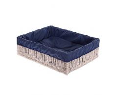 e-wicker24 Tierkorb aus Weide, Korb, beige, 60 x 50 x 18 cm