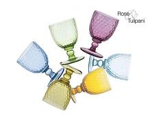 Nador Opera Mix Farben Wein Gläser, Porzellan, Mehrfarbig, 0,1 x 0,1 x 0,1 cm