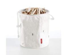 Rayen Tasche für Wäscheklammern, Canvas Edition, Polyester, naturfarben und Schwarz, 18 x 15 cm