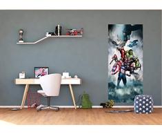 AG Design FTDV 1847 Avengers Marvel, Papier Fototapete Kinderzimmer - 90x202 cm - 1 Teil, Papier, multicolor, 0,1 x 90 x 202 cm