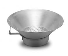 PARDINI Omnia Abtropfsieb für frittierte Speisen, kegelförmig, Aluminium, silberfarben, 40 cm