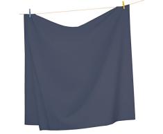 Mezzati Bettlaken aus der Prestige-Kollektion, gebürstete Mikrofaser-Bettwäsche, Mikrofaser, blau, Volle Größe