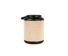 Leitmotiv Bamboo Lines Laterne Bambusstreifen mittel schwarz, Bambus, Medium