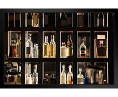 Poster Gießerei Alkohol Getränke Bar Regal beleuchtet Display Foto Art Print Foto Art Print 20x14 inches Framed Poster