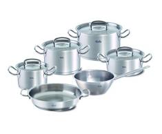Fissler original-profi collection / Edelstahl-Topfset, 6-teilig, Kochtopf-Set mit Deckel, Induktion, (3 Kochtöpfe, 1 Bratentopf ,1 Sauteuse, 1 Servierpfanne) – 175 Jahre Fissler Geburtstagsset