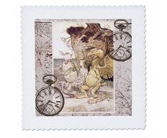 3dRose Vintage Stoppuhr Steampunk Art – Quilt Square 15,2 x 15,2 cm (qs_110249_2)