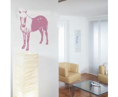 INDIGOS 4052166105231 Wandtattoo W527 Pferd, Pony Wandaufkleber 80 x 58 cm, violett