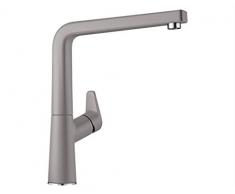 Blanco Avona Einhebelmischer Hochdruck-Wasserhahn für die Küche, Silgranit-Look, Alu metallic, 521269