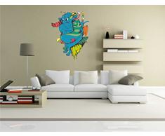 Indigos KAR-Wall-clm004-70 Wandtattoo fÃ¼rs Kinderzimmer clm004 - Lustige kleine Monster - Lustige Kuh - Wandaufkleber 70 x 92 cm