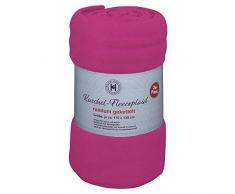 Fleece Decke 2er Pack mit Kreuzstich - Beere