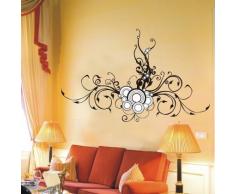 INDIGOS 4052166079112 Wandtattoo W459 Pflanzen, Ranken, Kreise Wandaufkleber 80 x 50 cm, grün