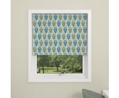 Debel Eule Kind sicheres Design Verdunklungsrollo, 100 Prozent Polyester, blau, 110 x 175 cm