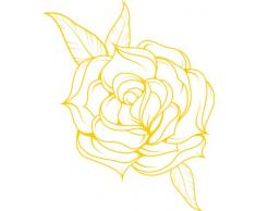 INDIGOS 4051095058496 Wandtattoo w623 Blümen Wandaufkleber in 3 Größen, 120 x 66 cm, gold