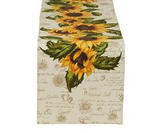 Design Imports DII Rustikal Sonnenblume Tisch Linens – Fall – Herbst – Thanksgiving (35,6 x 182,9 cm Tischläufer)
