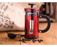 Creative Tops La Cafetiere Pisa für 3 Tassen Kaffeemaschine mit Löffel, Rot Metallic