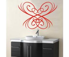 INDIGOS 4052166074834 Wandtattoo w444 Pflanze Blume Wandaufkleber 120 x 85 cm, rot