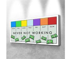 xiaopingzi ALEC Monopoly Graffiti Kunst Handwerk Portrait Ölgemälde auf Leinwand, Urban Art Wanddekoration, funktioniert nie funktioniert 50 x 100 cm, ohne Rahmen