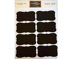 Designer Kreide Kreidetafel Selbstklebend-Vinyl-Etiketten Großes Set von 40 8,9 x 5,1 cm Kreide Label Aufkleber Organisation