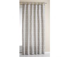 Douceur d Interieur 140Â x 260Â cm zweifarbig Jacquard Mathis Vorhang Schlaufen, noisette braun