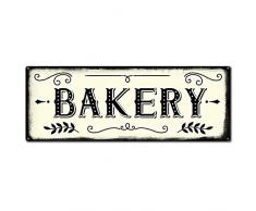 Alamazookie Farmhouse Deko ~ Moderne mit Wand Deko für Küche und Esszimmer, Stahl, mit Vintage-Stil mit 24-Gauge mit ~ mit Tieren, Roosters, Kuh-, Schweine, Pferde Bakery