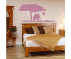 INDIGOS 4052166119009 Wandtattoo w558 Afrika / Steppe, Elefant Wandaufkleber 80 x 39 cm, violett