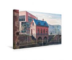 Premium Textil-Leinwand 75 x 50 cm Quer-Format Speicherstadt - FleetschlÃ¶sschen | Wandbild, HD-Bild auf Keilrahmen, Fertigbild auf hochwertigem Vlies, Leinwanddruck von Gabriele Krug