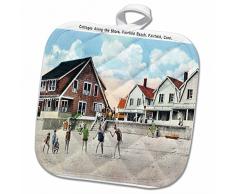 3dRose Topflappen, weiß, 20,3 x 20,3 cm