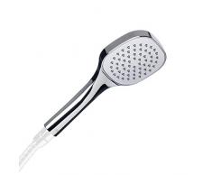 Tatay Tokio Handbrause, Regendusche, mit Wassersparsystem, verchromt und weiß, 10 cm Durchmesser