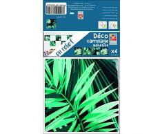 Plage 3D-Klebedekoration SATRIANO [4 Fliesen gewölbt], grün, 15x15cm