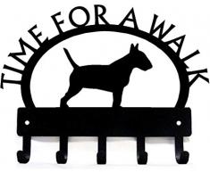 The Metal Peddler Bullterrier Schlüsselbrett für Hundeleine Large 11 inch Wide schwarz