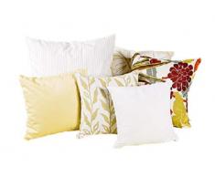 White Lotus Home NLDPZ02 Dekokissen aus Latex (geschreddert) mit Bio-Twill-Außenhülle mit Reißverschluss, 20 x 20, Natur