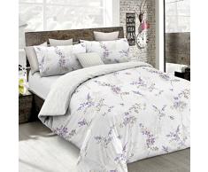 emotion cpem05lavanda1pst Bettbezug, 100% Baumwolle, Weiß, Einzelbett, 150 x 200 x 3 cm