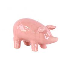 Urban Trends Keramik stehend Pig Figur SM Gloss Finish, Pink