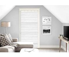 Soleil docre Louis Scheibengardine, Polyester, Weiß, 90 x 200 cm