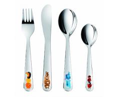 Tescoma Bambini Little Cars Besteck-Set mit Tier-Motiven, bestehend aus Messer, Gabel, Esslöffel und Dessert- / Teelöffel