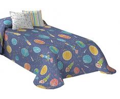 Castilla Textil Bettwäsche, Baumwolle, Marineblau, 200 x 270 cm