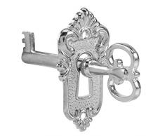 Türschloss mit Schlüssel, Vintage, langlebig, klassische Schubladen, Schrank, Tor, Legierung, für Zuhause, montierte Hardware